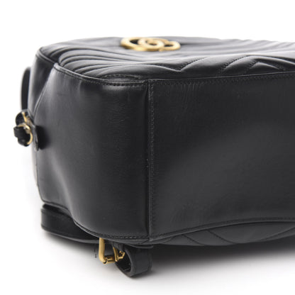 Gucci Calfskin Matelasse GG Marmont Dome Backpack Black 7 of 10