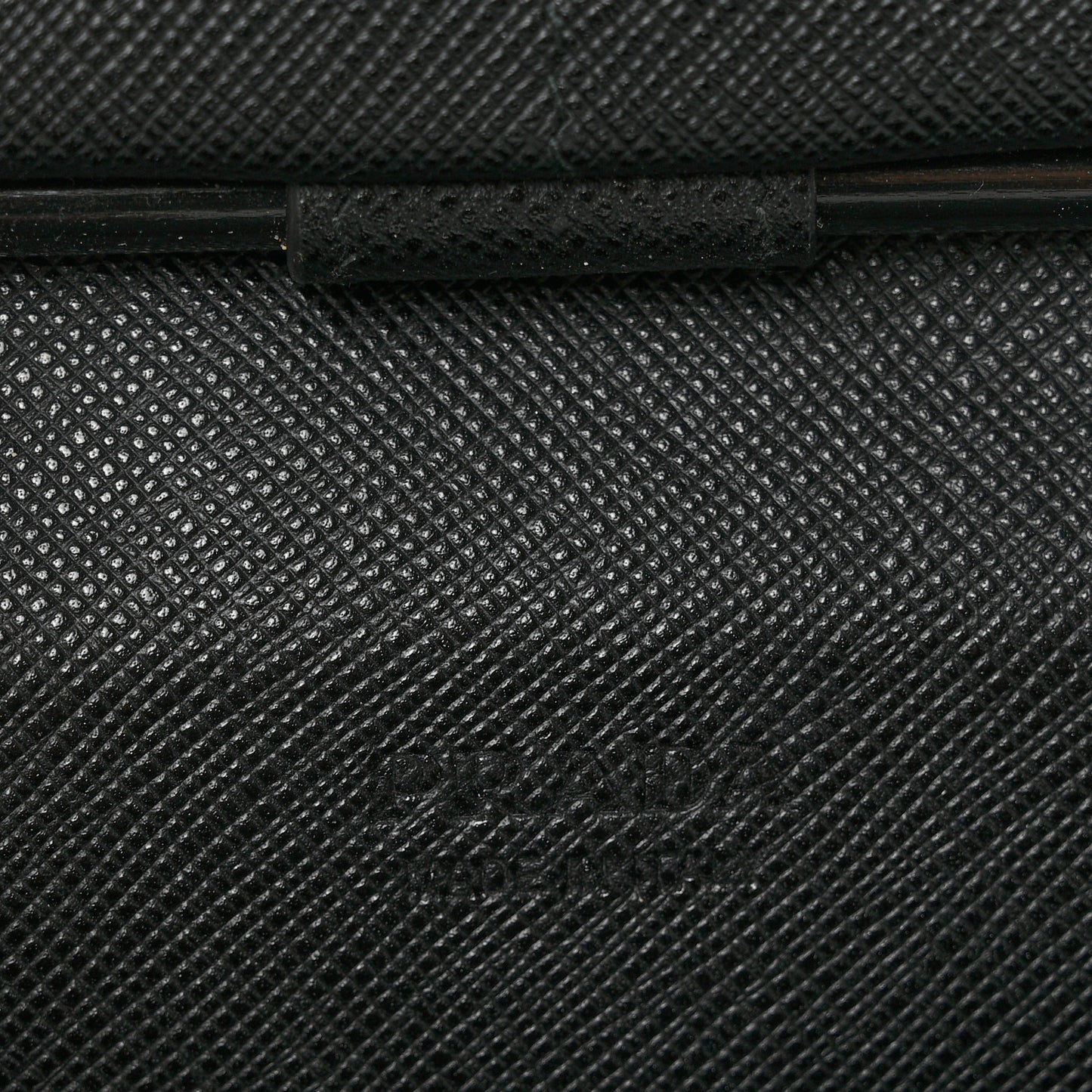 Saffiano Metal Large Zip Around Travel Wallet Black