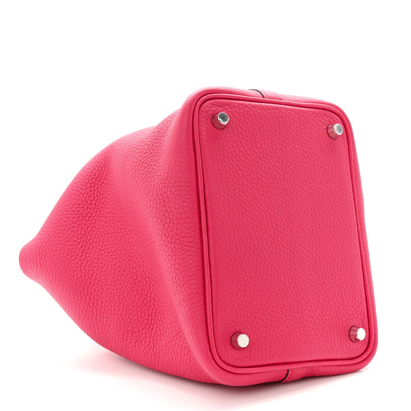 Taurillon Clemence Matte Alligator Picotin Lock Touch 18 PM Framboise