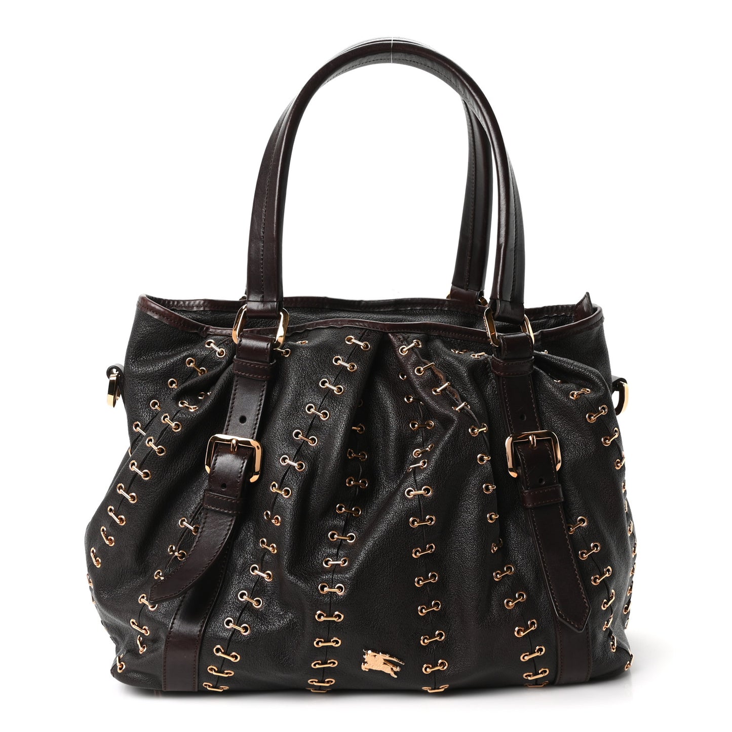 Calfskin Metal Stitch Lowry Chocolate Brown