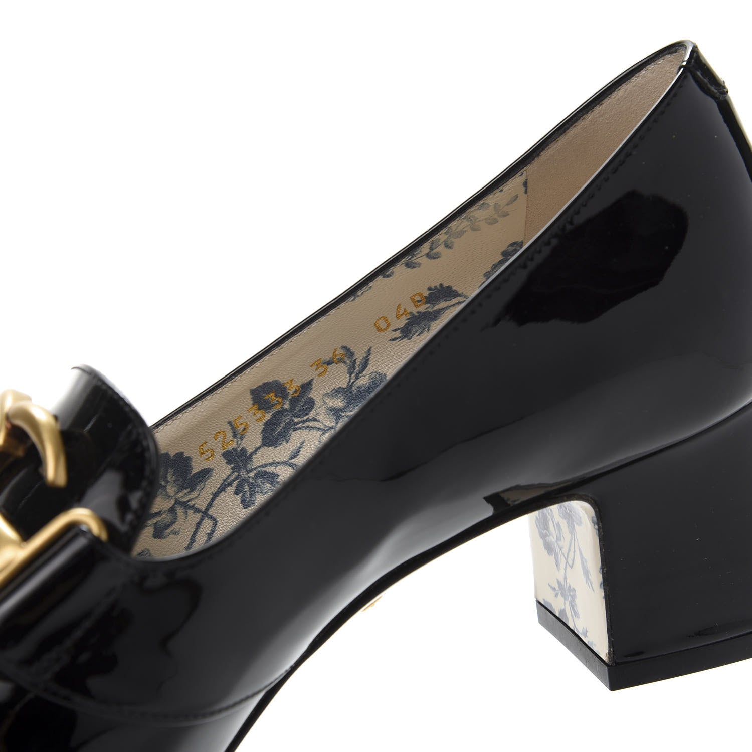 Gucci Vernice GG Victoire 55mm Loafer Pumps 36 Black 8 of 9