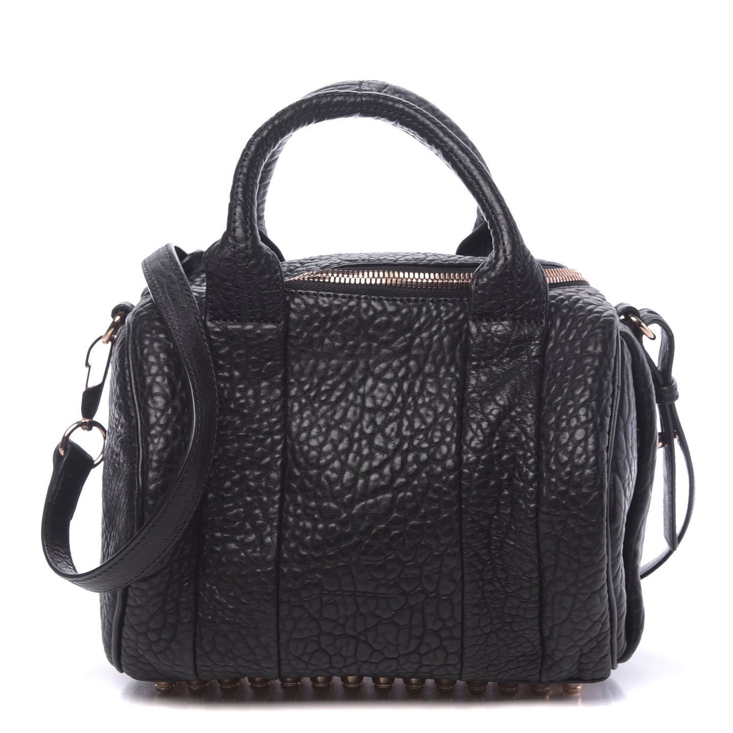 Pebbled Lambskin Rockie Black Rose Gold Hardware
