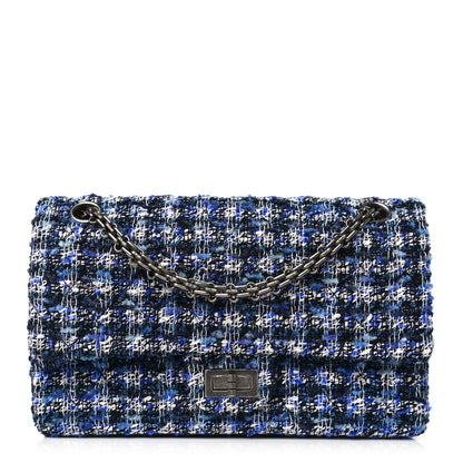 Chanel Tweed Quilted 2.55 Reissue 225 Flap Blue 1 of 10