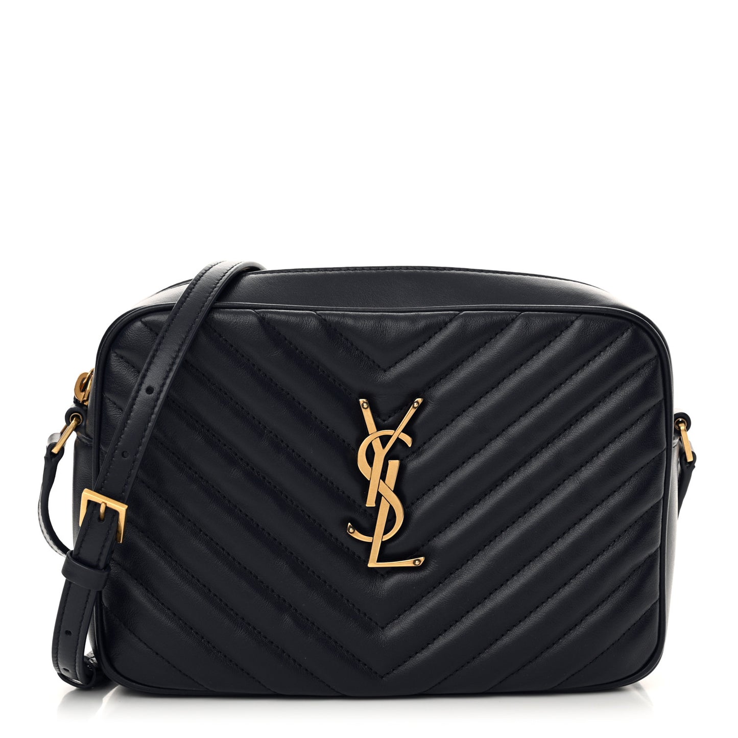Calfskin Matelasse Monogram Lou Camera Bag Navy