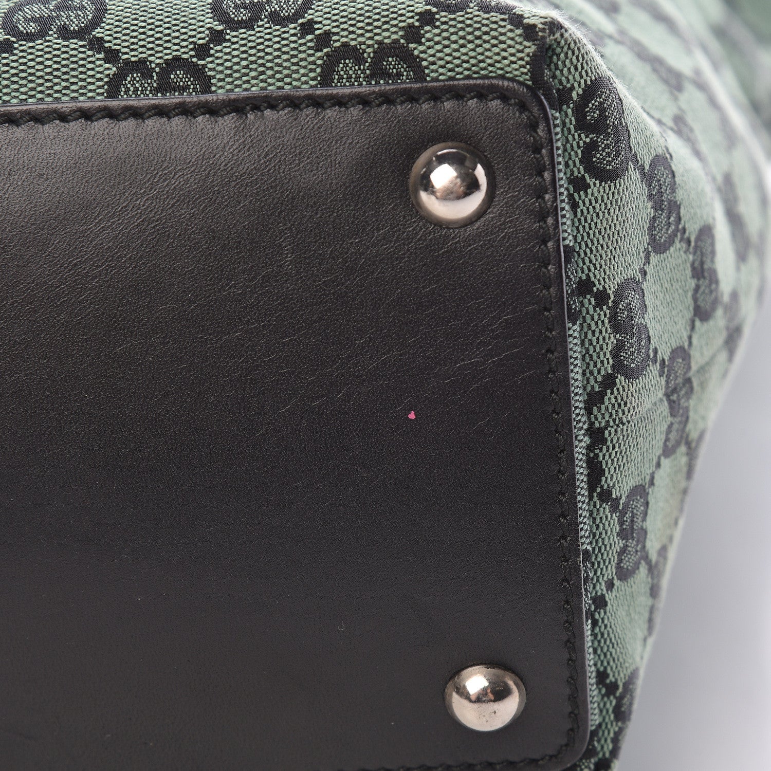 Gucci Monogram Large Eclipse Tote Green Black 14 of 16