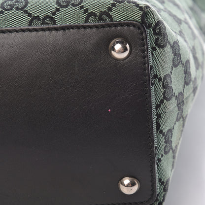 Gucci Monogram Large Eclipse Tote Green Black 14 of 16