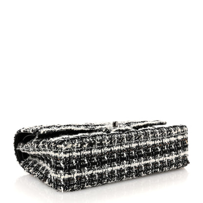 Chanel Tweed Quilted Medium Double Flap Black 4 of 12