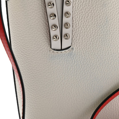 Christian Louboutin Calfskin Spikes Mini North South Cabata Tote White 10 of 13
