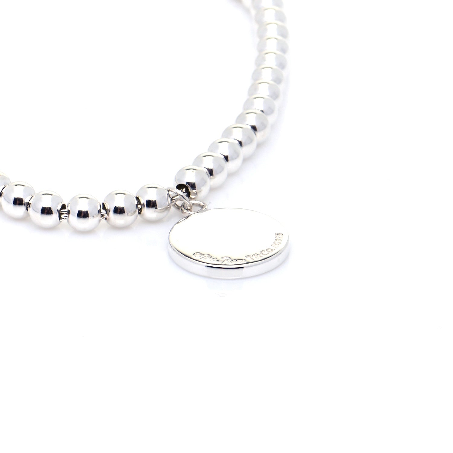 Tiffany Sterling Silver 4mm Paloma Picasso Loving Heart Tag Bead Bracelet 6 of 8