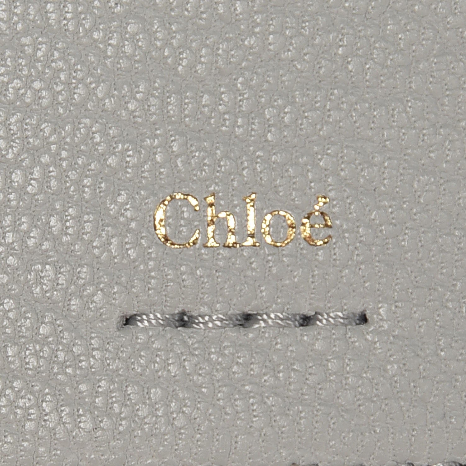 Chloe Grained Calfskin Drew Card Holder Airy Grey 6 of 8