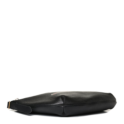 Gucci Grained Calfskin Logo Half Moon Hobo Black 3 of 14