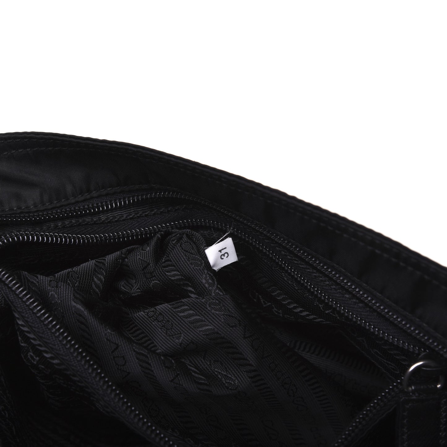 Nylon Flat Messenger Bag Black