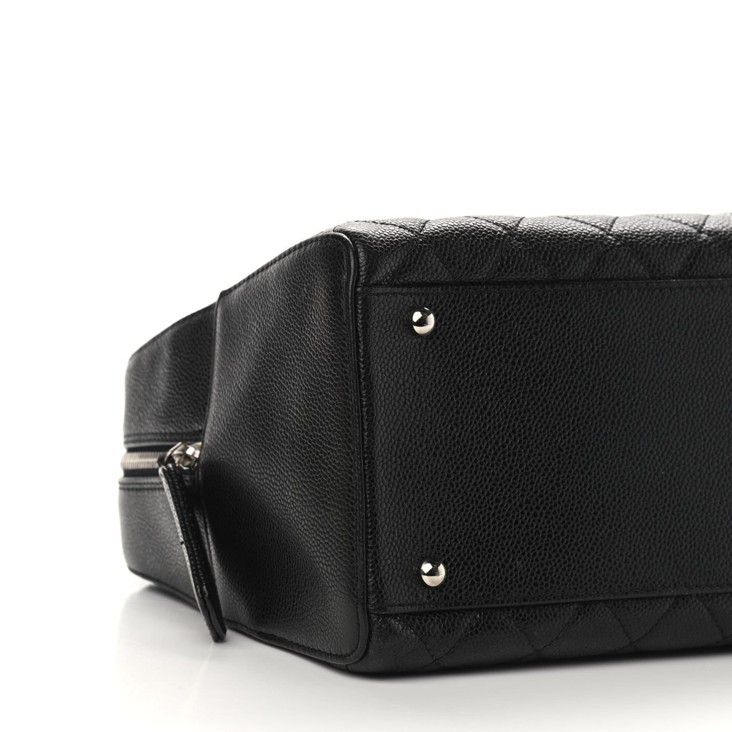 Caviar Quilted Bowler Black