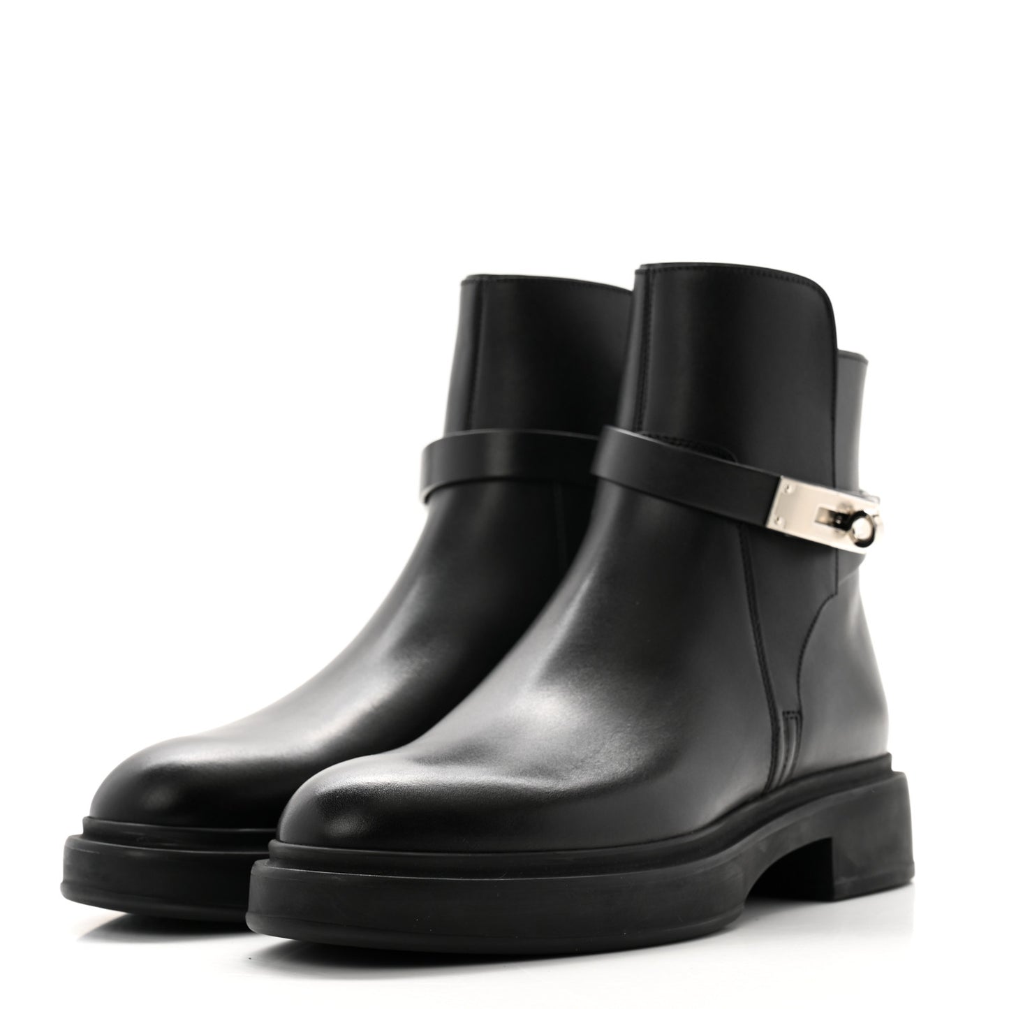 Calfskin Veo Ankle Boots 35 Black