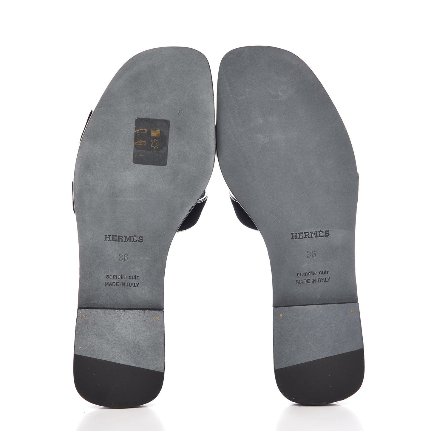 Velvet Nappa Oran Sandals 36 Black Argent Vieilli