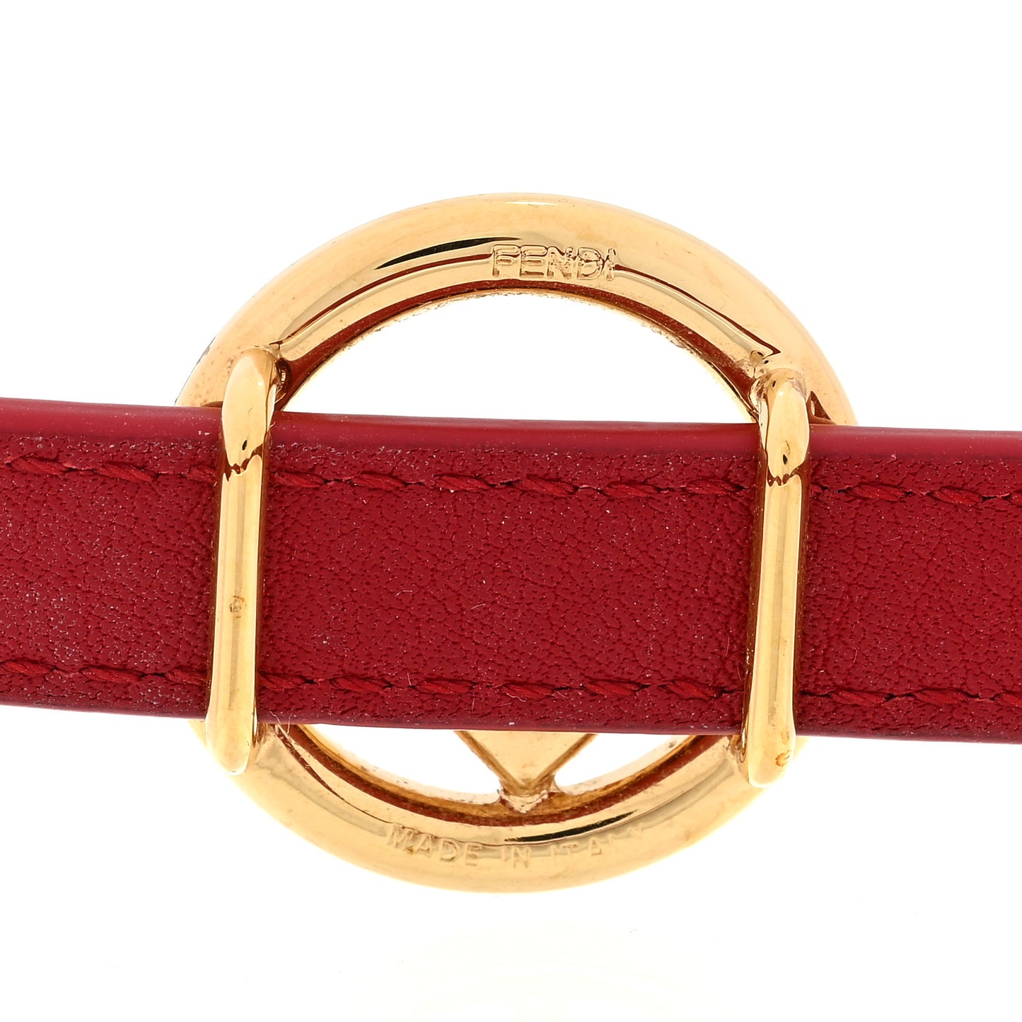 Calfskin F is Fendi Belt Bracelet Red