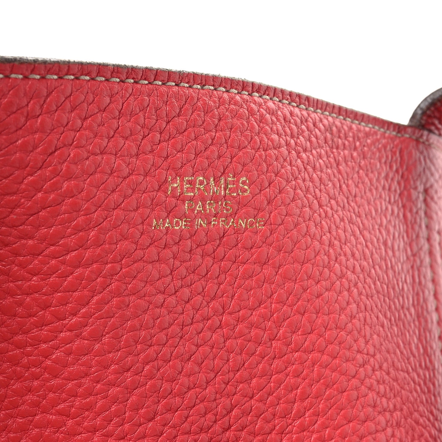 Hermes Taurillon Clemence Double Sens Reversible Tote 36 Rubis Bougainvillea 10 of 18