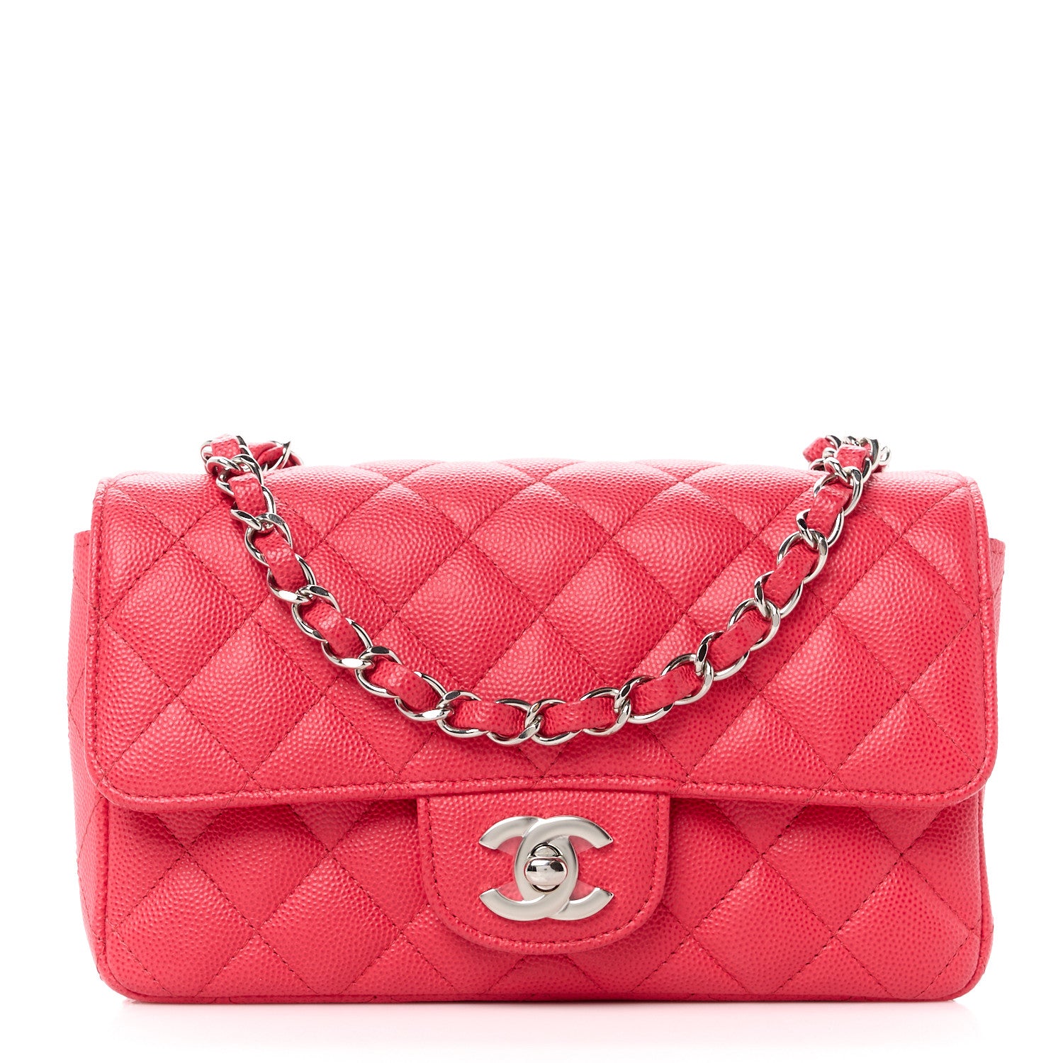 Chanel Caviar Quilted Mini Rectangular Flap Dark Pink 1 of 11