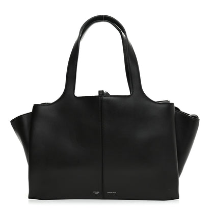 Celine Smooth Calfskin Small Tri-Fold Shoulder Bag Black 1 of 10