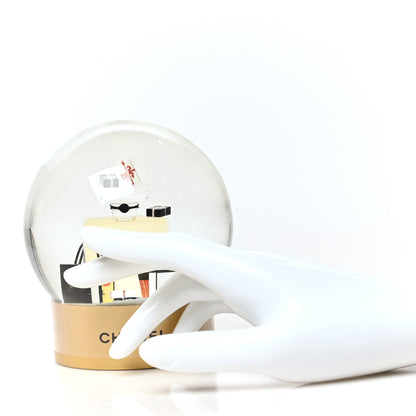 Chanel Glass N°5 Perfume Bottle Snow Globe Gold 2 of 9