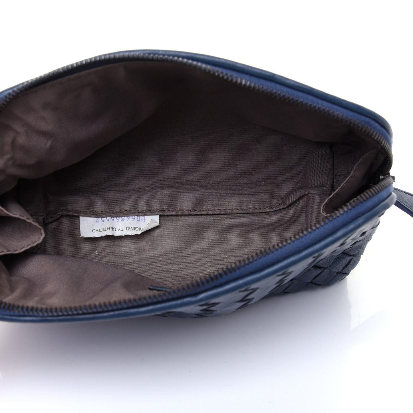 Nappa Intrecciato Cosmetic Case Cobalt