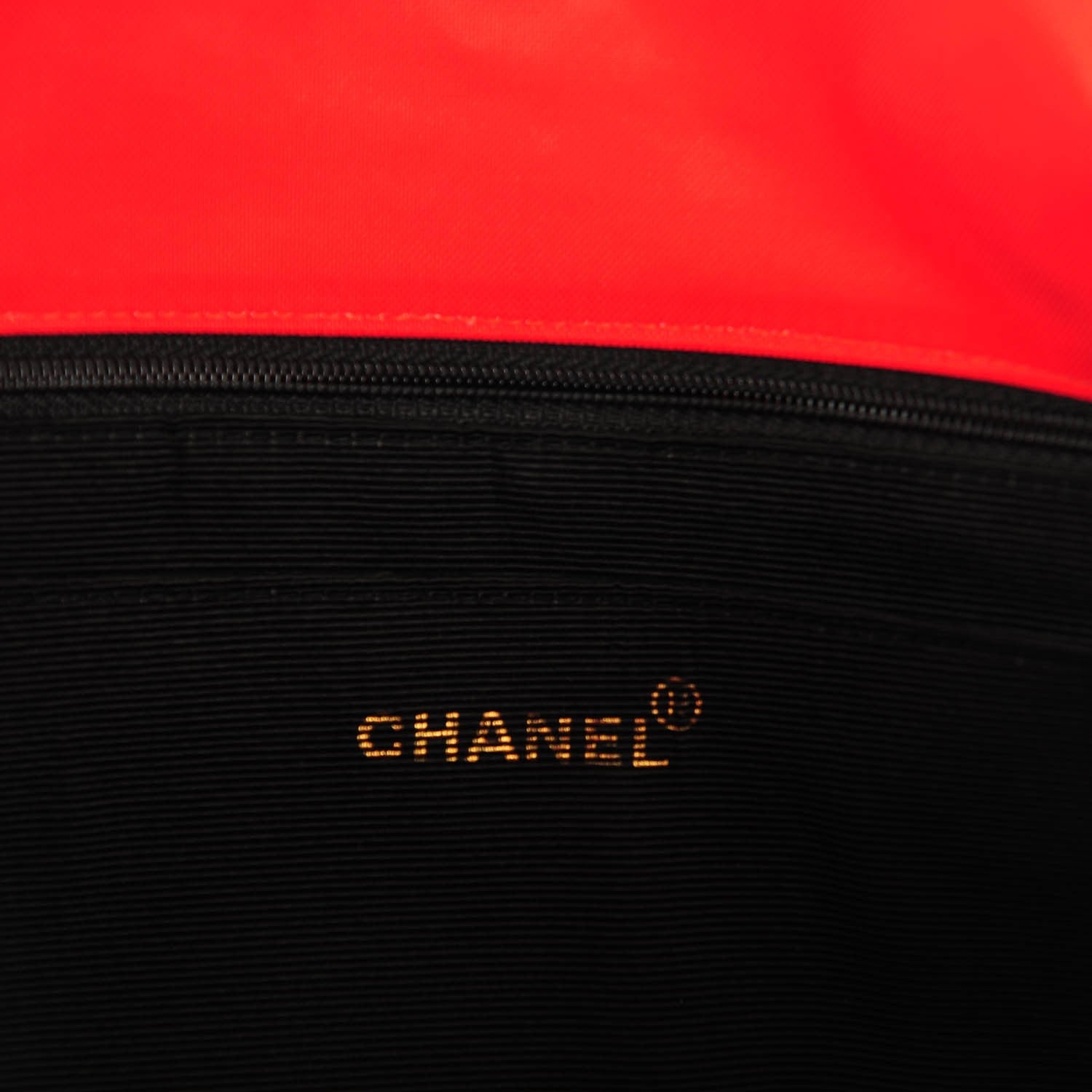 Chanel Canvas Chain Jumbo CC Tote Red Blue 7 of 9