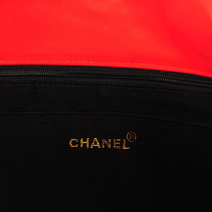 Chanel Canvas Chain Jumbo CC Tote Red Blue 7 of 9