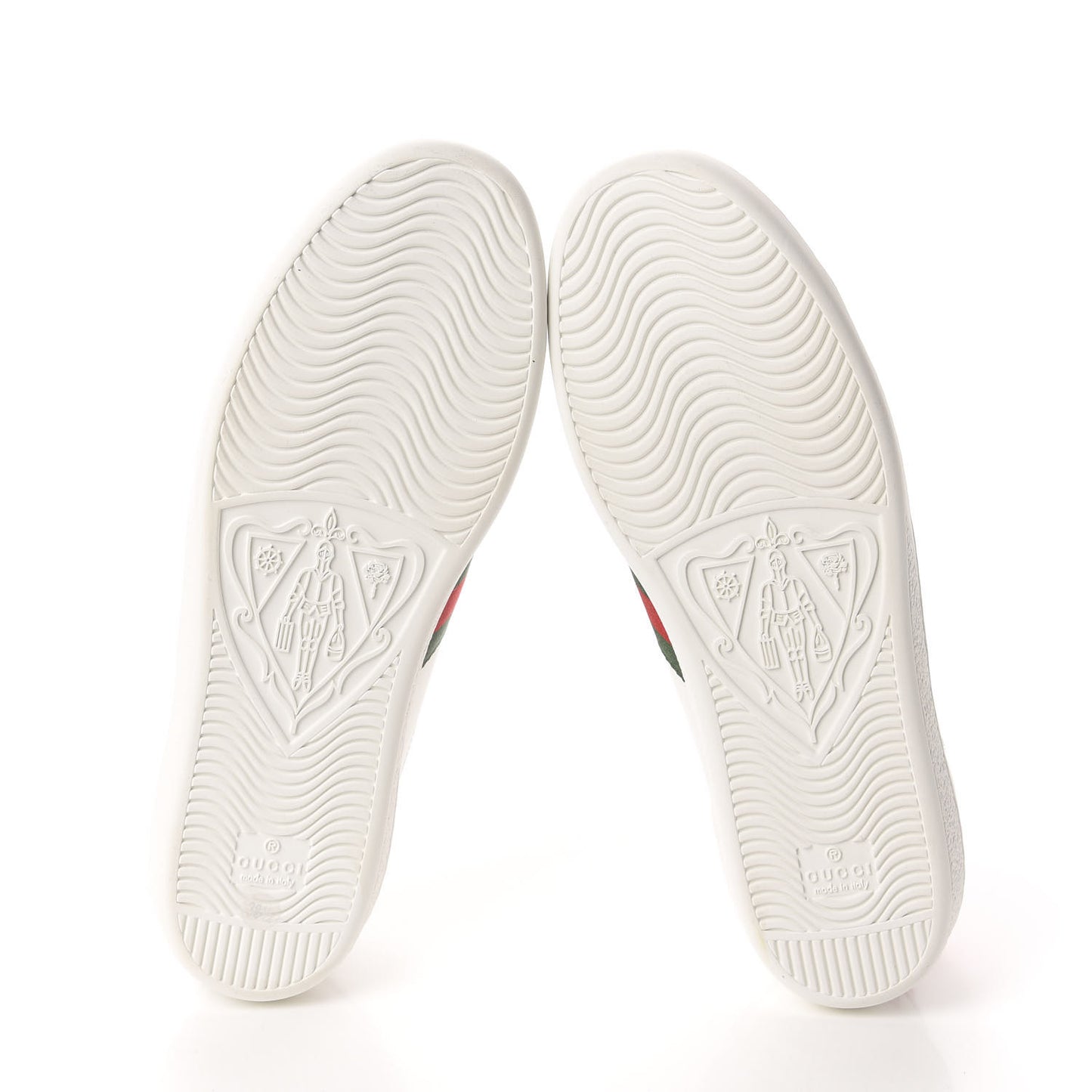 Calfskin Ayers Web Bee Embroidered Womens Ace Sneakers 38.5 White Green