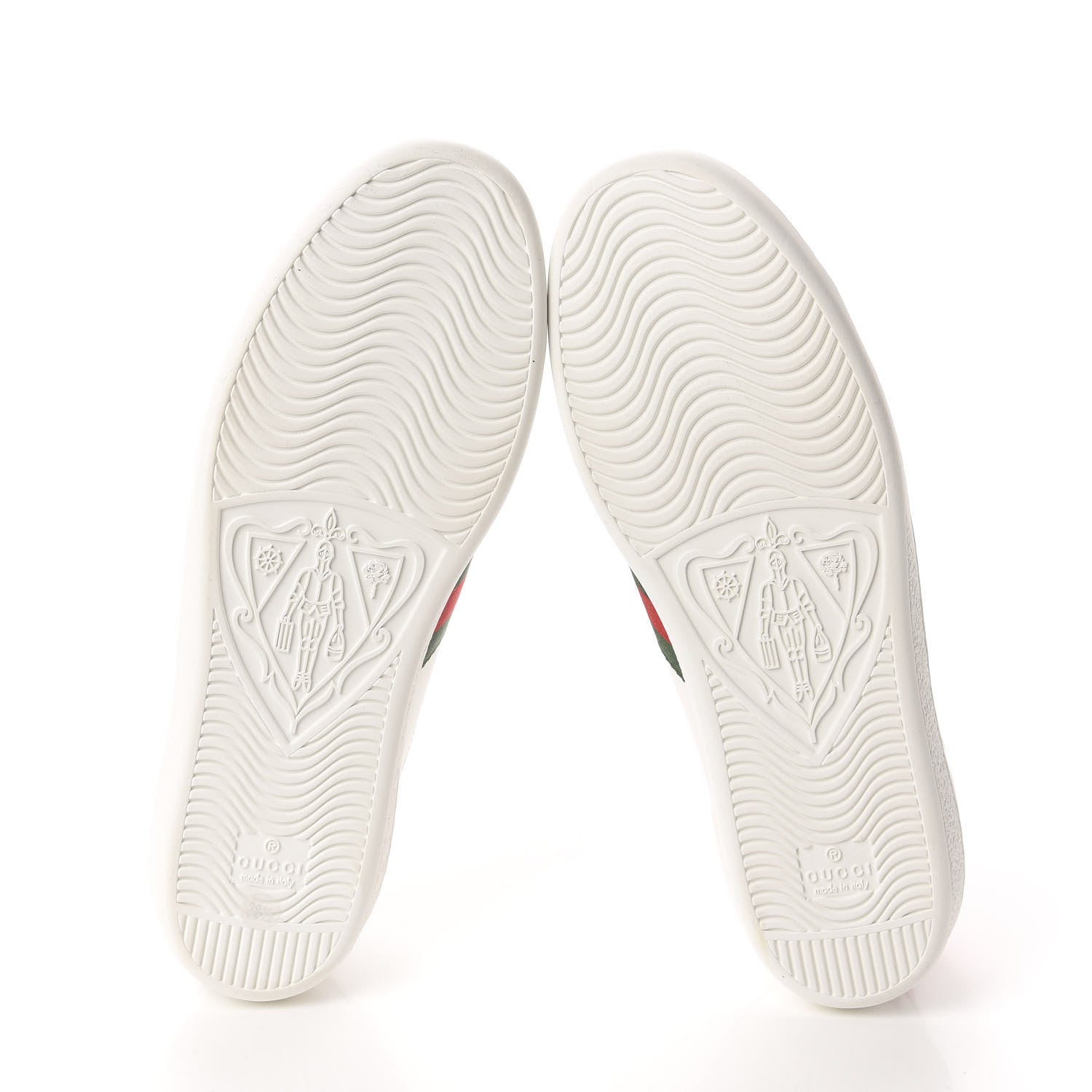 Gucci Calfskin Ayers Web Bee Embroidered Womens Ace Sneakers 38.5 White Green 6 of 10