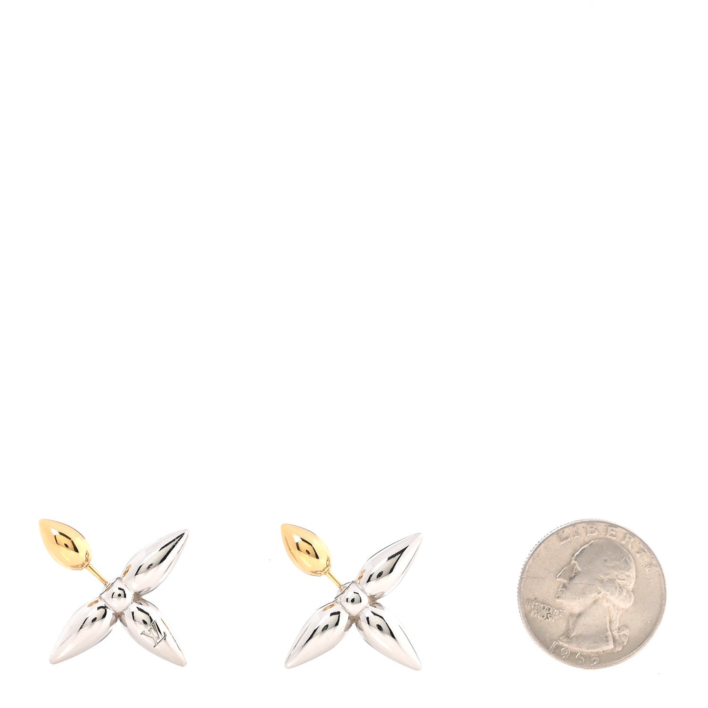 Metal Louisette Earrings Silver Gold