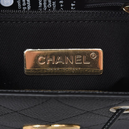 Chanel Grained Calfskin Stitched Small Drawstring Bag Black 5 of 8