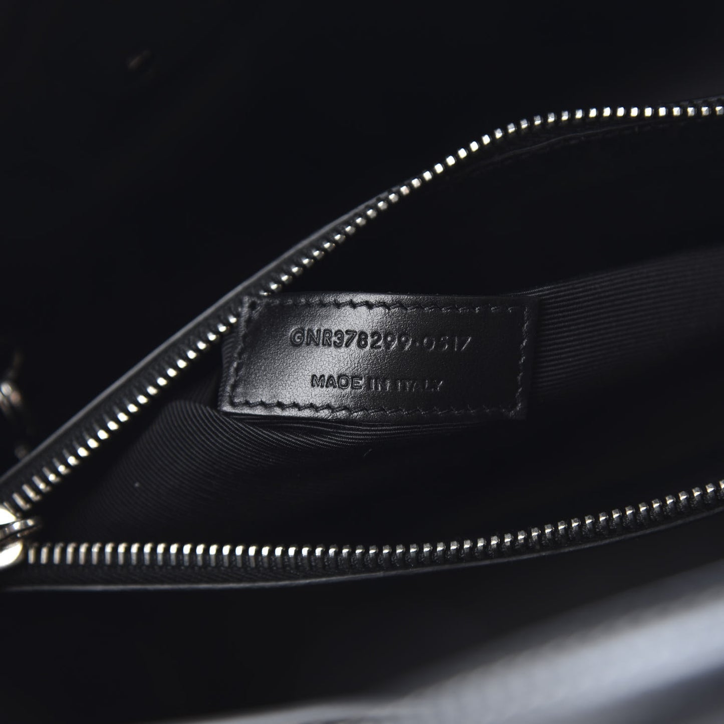 Grained Calfskin Topstitch Small Sac De Jour Black Porcelain