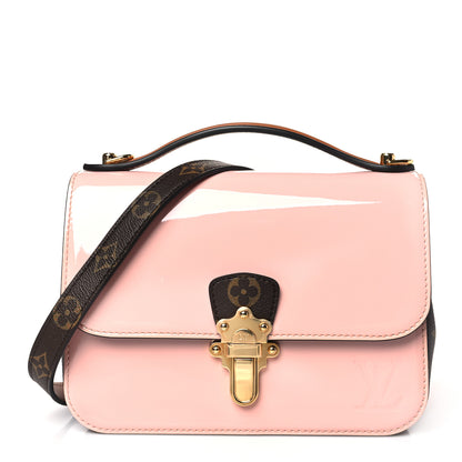 Louis Vuitton Patent Calfskin Monogram Cherrywood BB Rose Ballerine 1 of 8