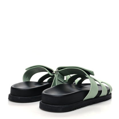 Hermes Epsom Womens Chypre Sandals 36 Vert Jade 4 of 10