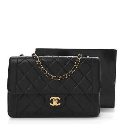 Chanel Lambskin Quilted Medium Single Flap Black 11 of 11