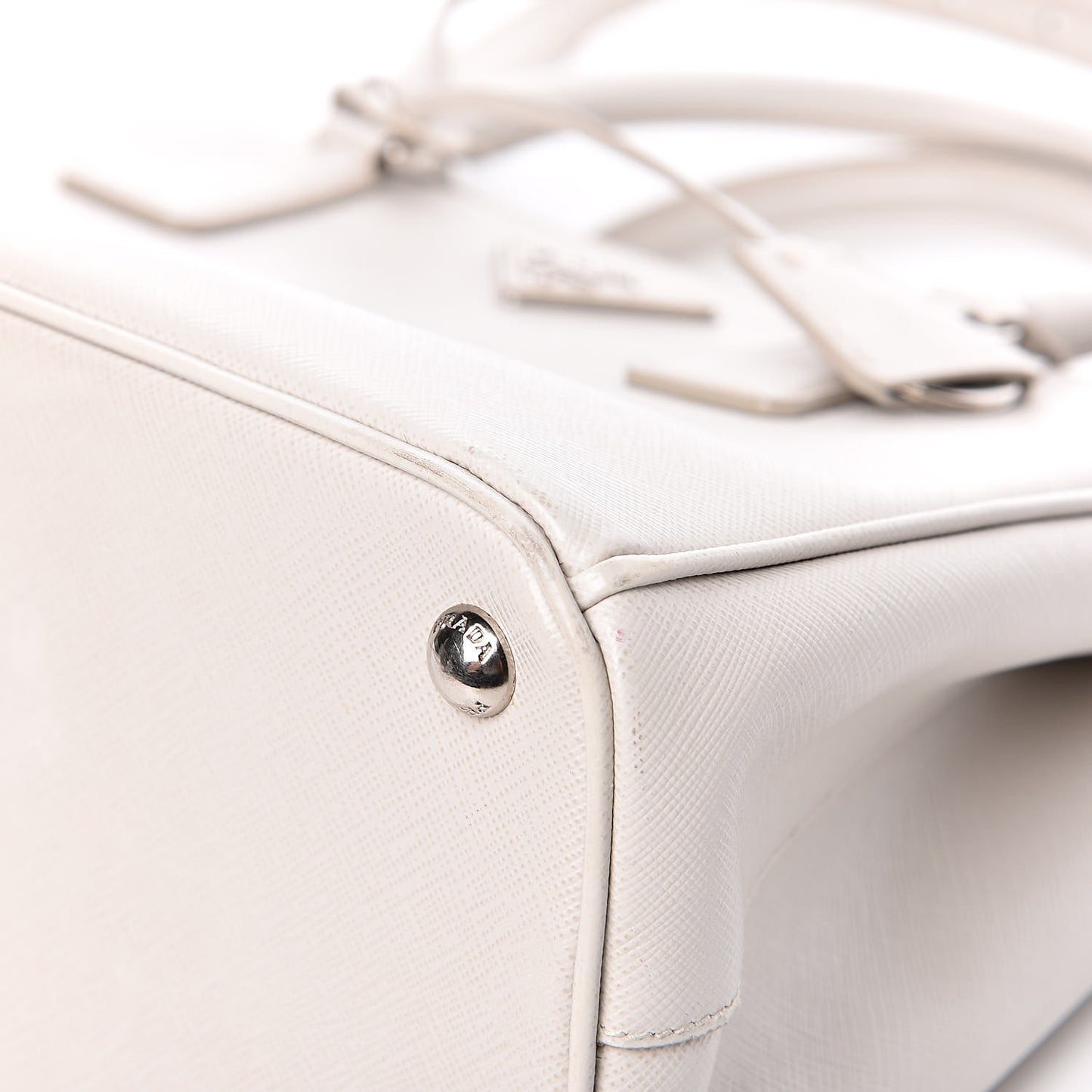 Saffiano Small Galleria Double Zip Tote Talco