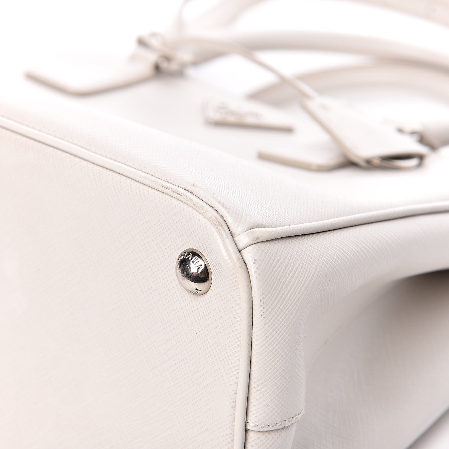 Prada Saffiano Small Galleria Double Zip Tote Talco 10 of 15