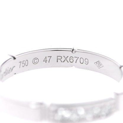 Cartier 18K White Gold Diamond Maillon Panthere Wedding Band Ring 47 4 6 of 6