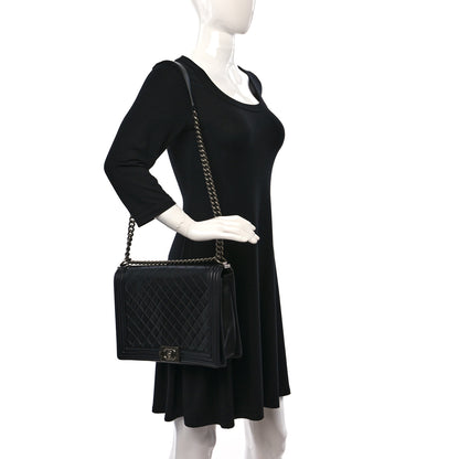 Chanel Lambskin Quilted Large Boy Flap Black 2 of 7
