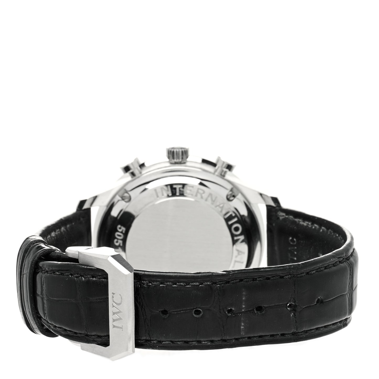 Stainless Steel Alligator 40.9mm Portugieser Chronograph Automatic Watch IW371445
