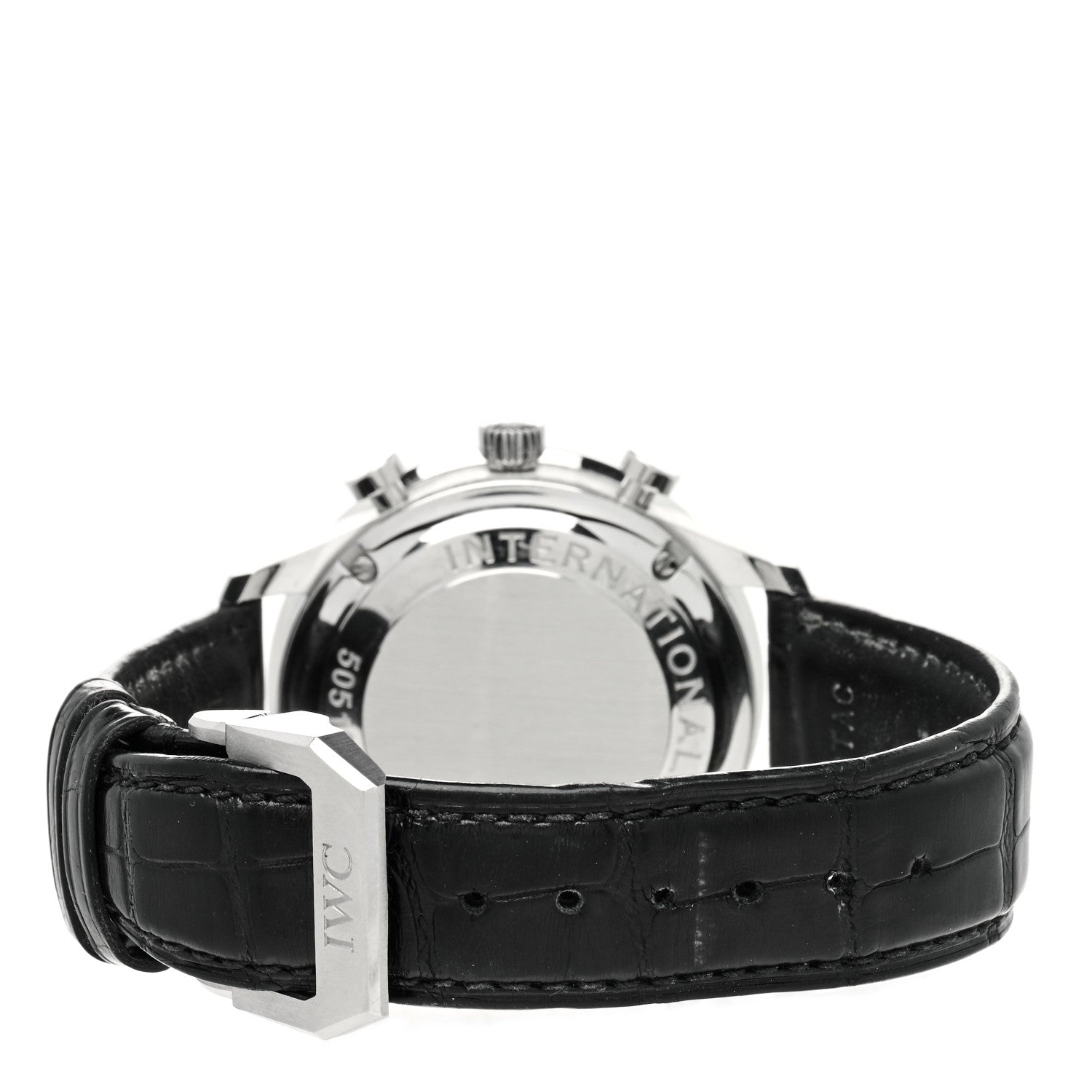 IWC Stainless Steel Alligator 40.9mm Portugieser Chronograph Automatic Watch IW371445 3 of 4