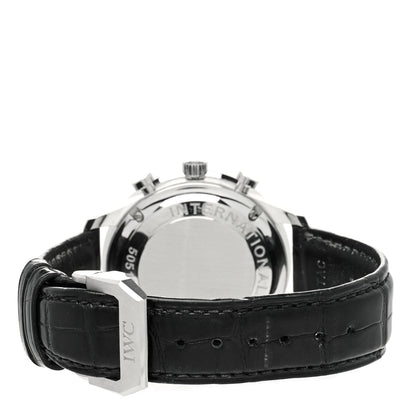 IWC Stainless Steel Alligator 40.9mm Portugieser Chronograph Automatic Watch IW371445 3 of 4
