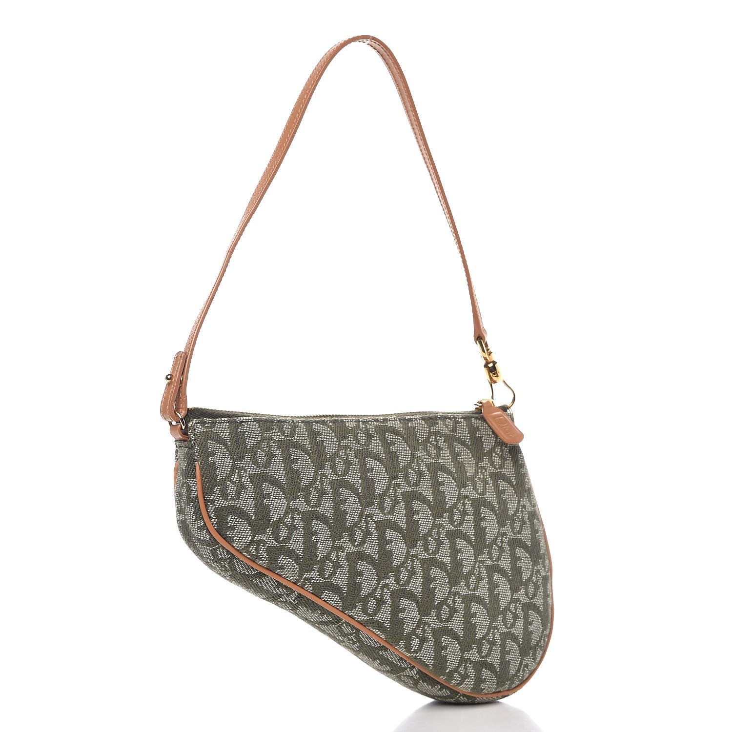 Christian Dior Monogram Mini Saddle Pochette Green 3 of 7