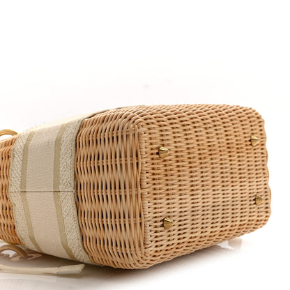 Christian Dior Wicker Oblique Medium Lady Dior Bag Beige 9 of 10