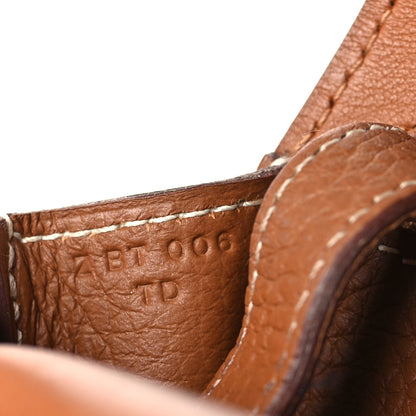 Hermes Taurillon Clemence Halzan 25 Gold 7 of 11