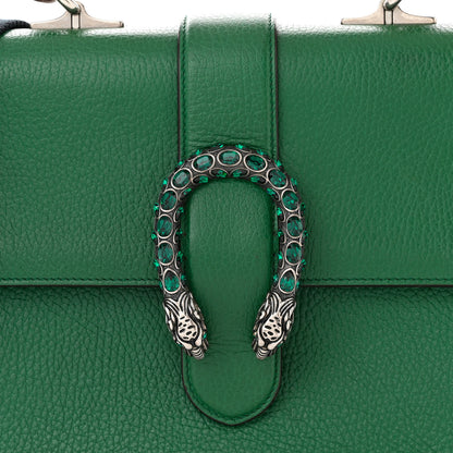 Gucci Dollar Calfskin Crystal Web Medium Dionysus Bamboo Top Handle Bag Emerald 8 of 10