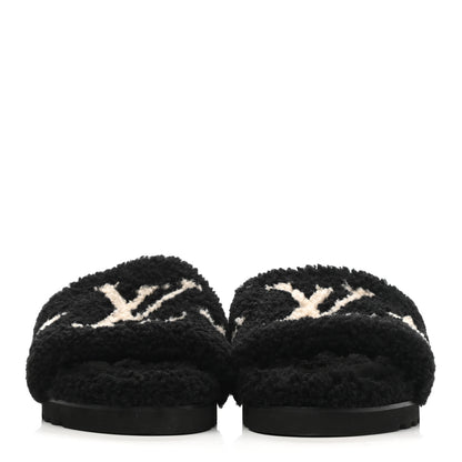 Louis Vuitton Shearling Paseo Flat Comfort Mule 41 Black 2 of 12