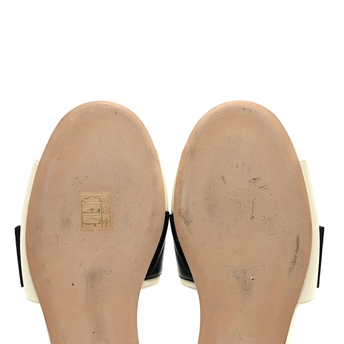 Lambskin Pearl Crystal CC Mules Sandals 39.5 Ivory Black