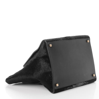 Celine Astrakhan Pony Hair Medium Phantom Luggage Black 4 of 13