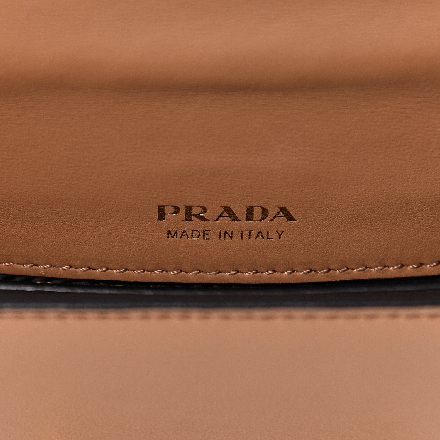 Prada City Calf Cahier Belt Bag Camel Black 6 of 11
